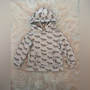 GUC Condition Kate Quinn Long Sleeve Hoodie Black & White Zebra Print  2T